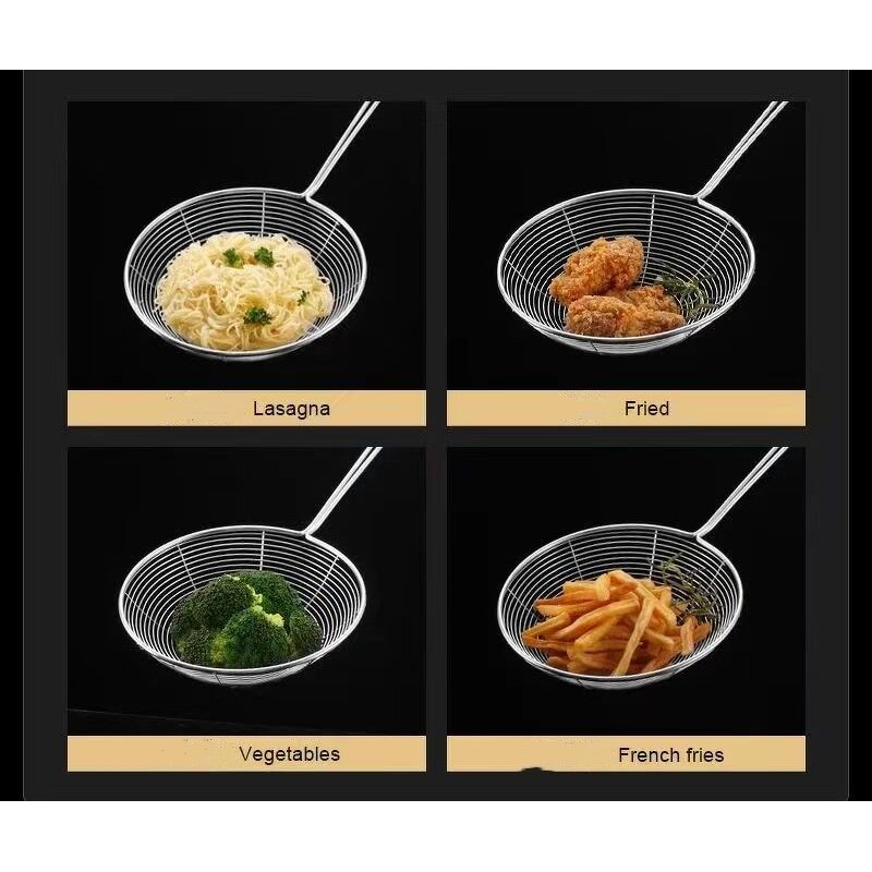 Spider Strainer Factory - OEM Solid Stainless Steel Skimmer Ladle for Cooking