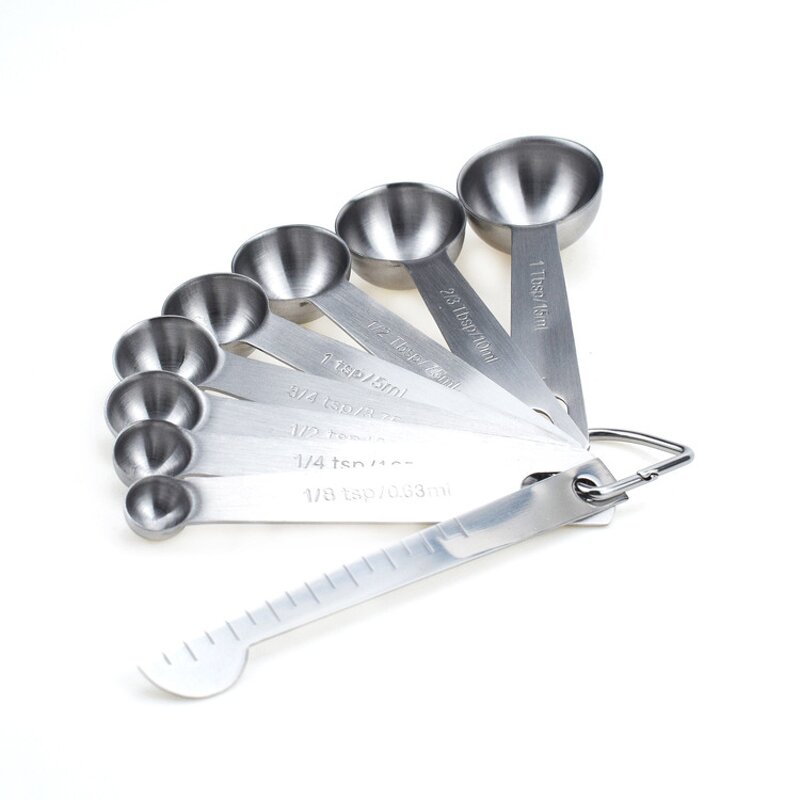 Measuring Spoons Set Factory - OEM Hot-Sell New 304 SS 9pcs Leveler Egg Whisk Set