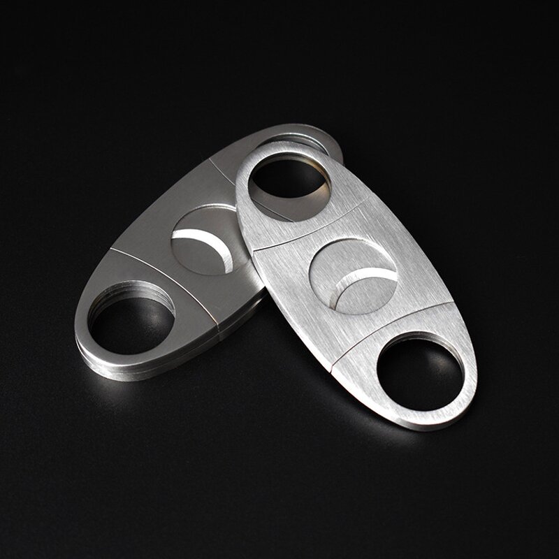 Cigar Cutter Factory - OEM Factory Outlet Custom Logo V-Shaped Stainless Steel