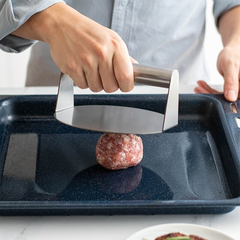 Grill Press Factory - OEM Multi-Purpose Square Stainless Steel Non-Stick Steak Meat