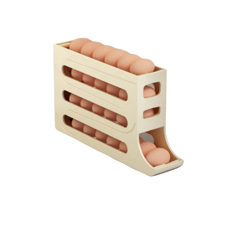 Egg Holder Factory - OEM Modern Multi-Layer Refrigerator PP Plastic Self-Rolling