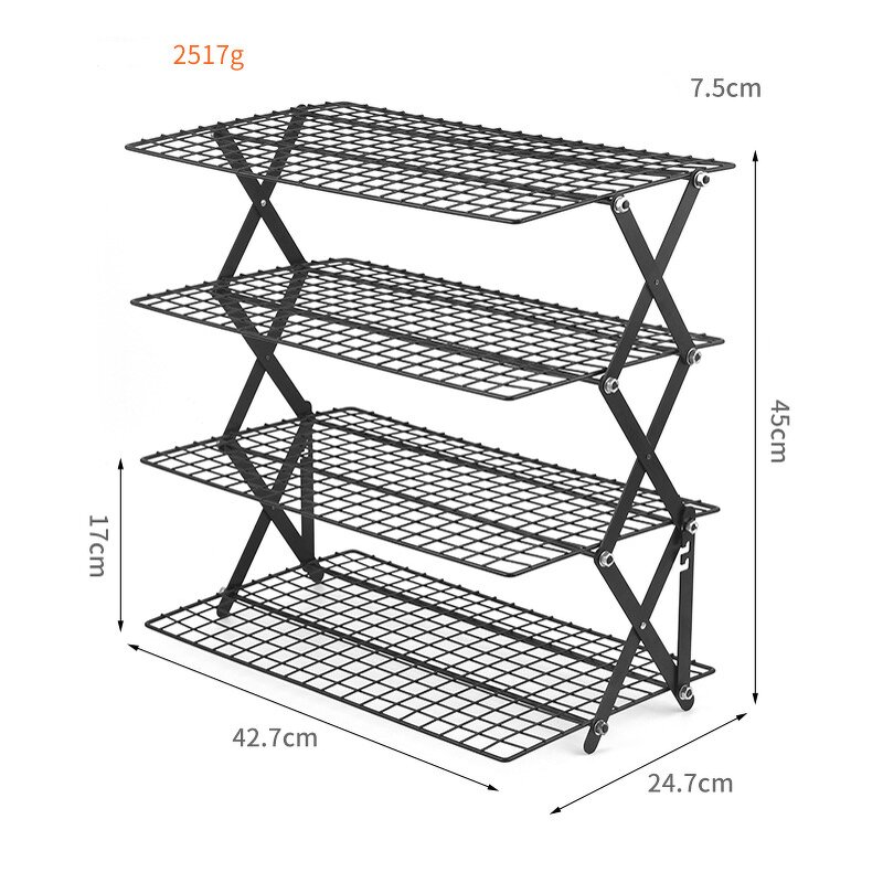 Campfire Grill Factory - OEM Foldable Metal Stackable Storage Rack for Camping