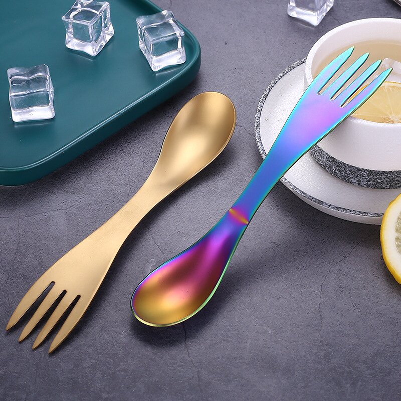 Cutlery Set Factory - OEM 304 Stainless Steel Double-Ended Octopus Dual-Purpose Spoon