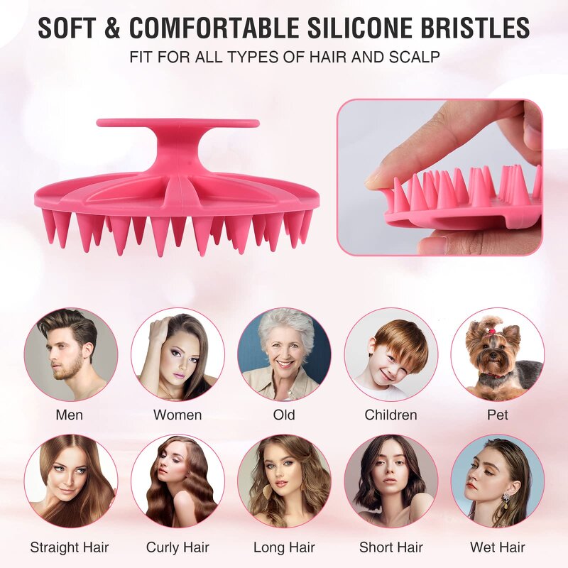Shampoo Brush Factory - OEM Hot Selling High Quality Round Plastic Massage Silicone