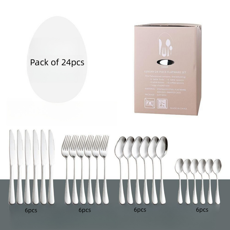 Cutlery Set Factory - OEM Egg Shape Knife and Fork Spoon Stainless Steel