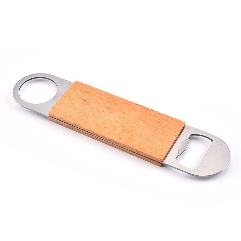 Bottle Opener Factory - Bulk 10pcs Stainless Steel with Wooden Handle
