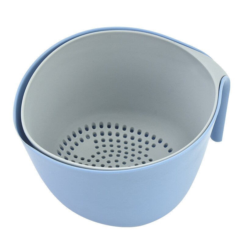 Salad Mixing Bowl Factory - OEM Plastic Drain Basket Vegetable Fruit Washing