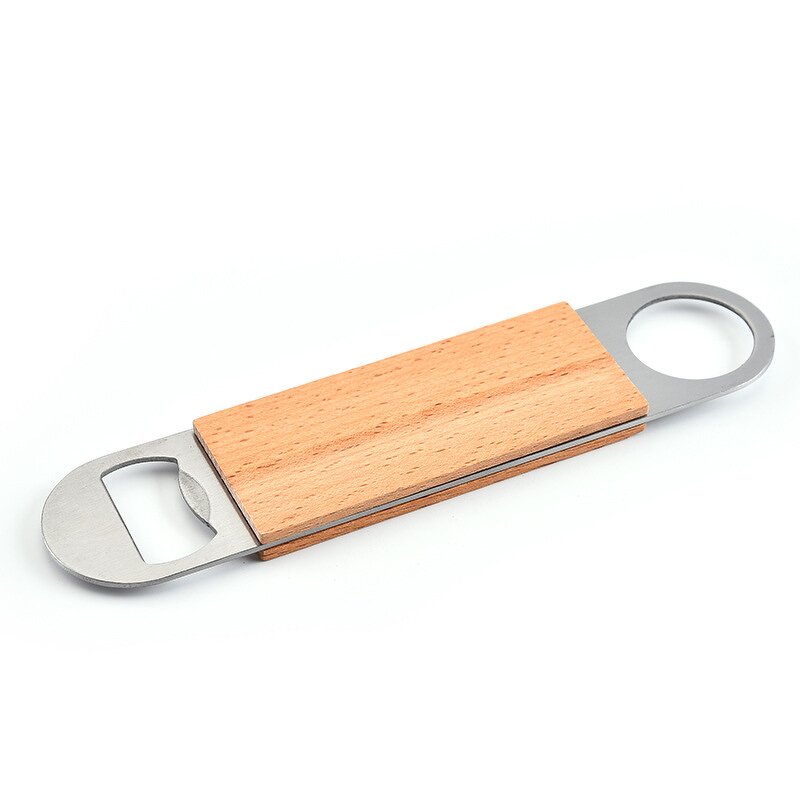 Bottle Opener Factory - Bulk 4pcs Stainless Steel with Wooden Handle