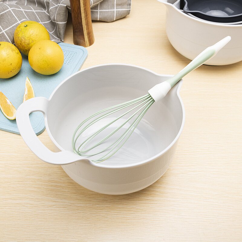 Salad Mixing Bowl Set Factory - OEM Multifunctional 3pcs Stackable Plastic Handle