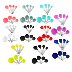 Measuring Cups Set Factory - OEM 8-Pack Stainless Steel Handles PP PC Material