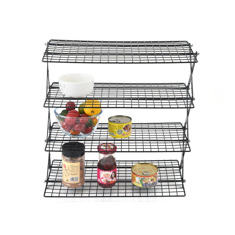 Campfire Grill Factory - OEM Foldable Metal Stackable Storage Rack for Camping