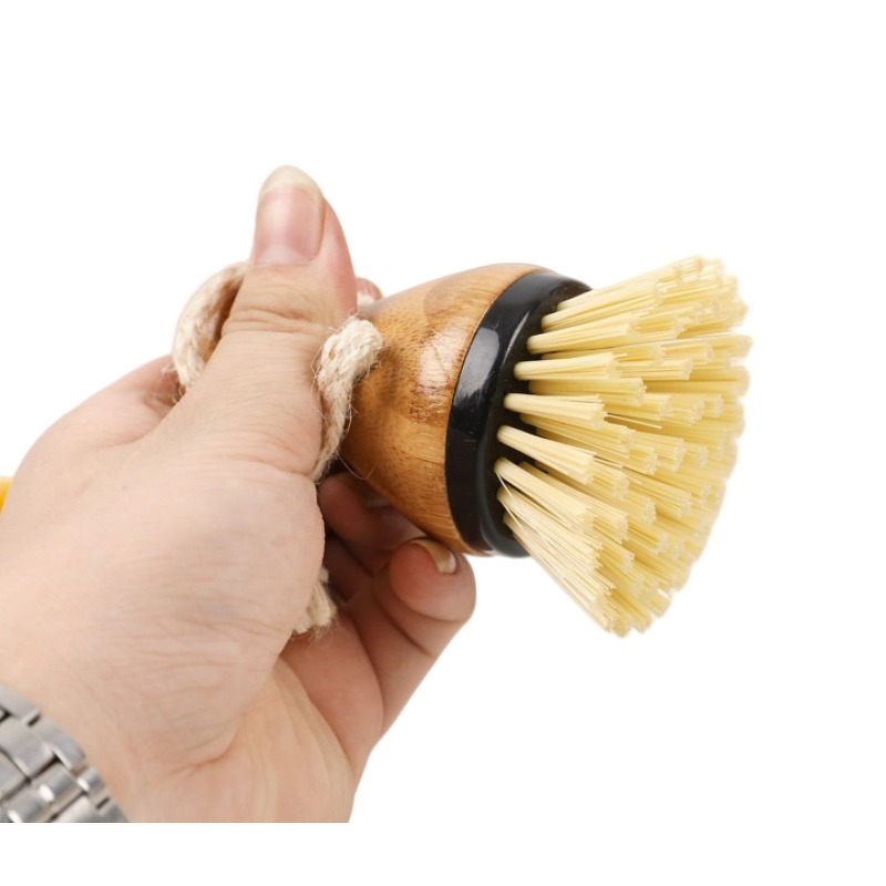 Cleaning Brush Factory - OEM 2 in 1 Mushroom Palm Dish Scrubber Bamboo