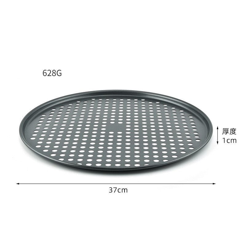 Pizza Pan Factory - OEM 14.5 Inch Non-Stick Round Carbon Steel with Holes Oven