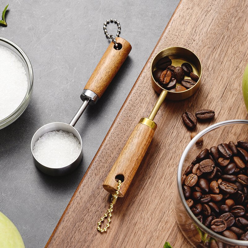 Measuring Spoons Factory - OEM Hot Sale 15ml Mini Stainless Steel Wooden Handle