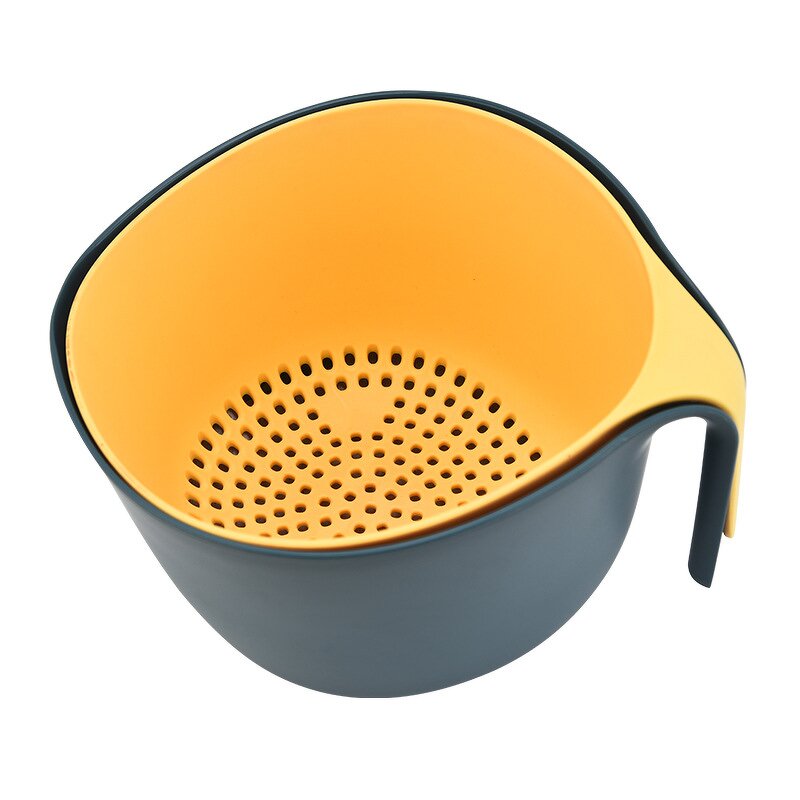 Salad Mixing Bowl Factory - OEM Plastic Drain Basket Vegetable Fruit Washing