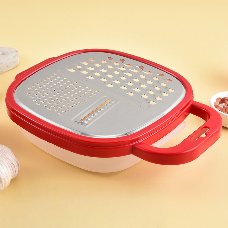 Vegetable Slicer Factory - OEM Stainless Steel Manual Plastic Detachable Box Cheese Grater