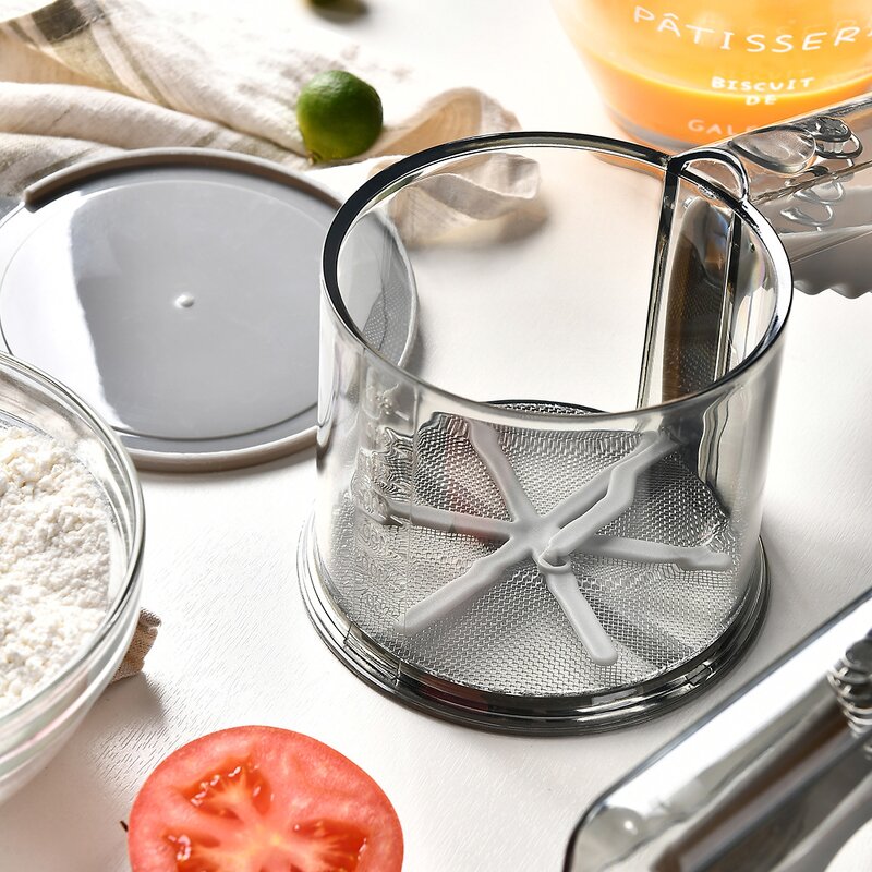 Flour Sifter Factory - OEM Hand Operated Stainless Steel Mesh Sieve Cup