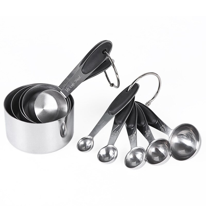 Measuring Cups Set Factory - OEM 2025 New Eco-Friendly 10pcs Colorful Stainless Steel