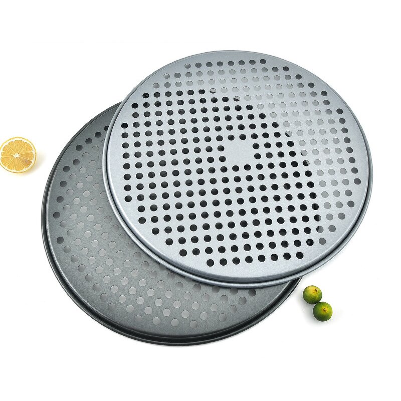 Pizza Pan Factory - OEM 14.5 Inch Non-Stick Round Carbon Steel with Holes Oven