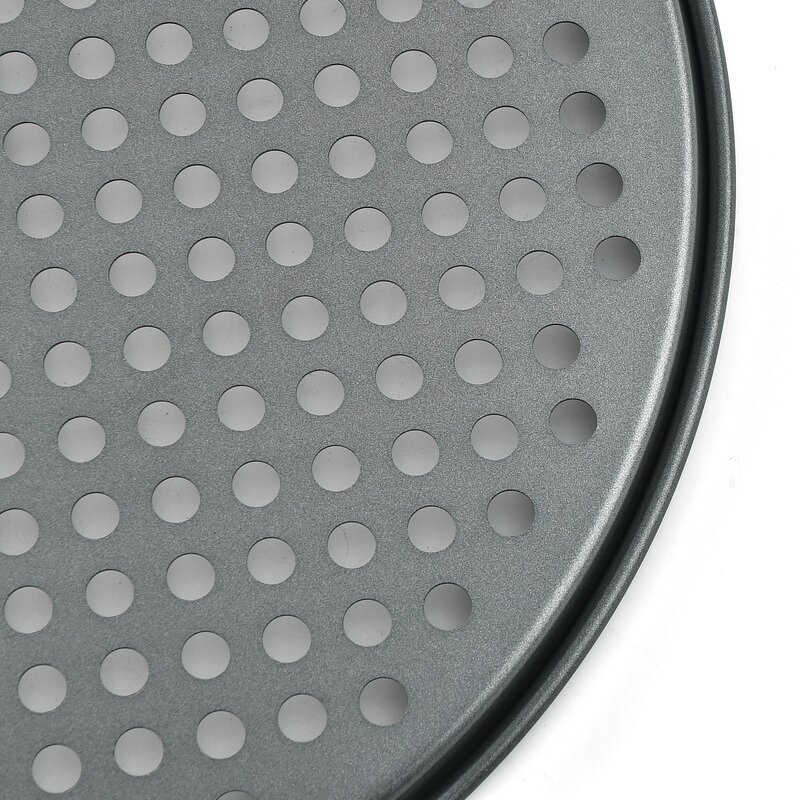 Pizza Pan Factory - OEM 14.5 Inch Non-Stick Round Carbon Steel with Holes Oven