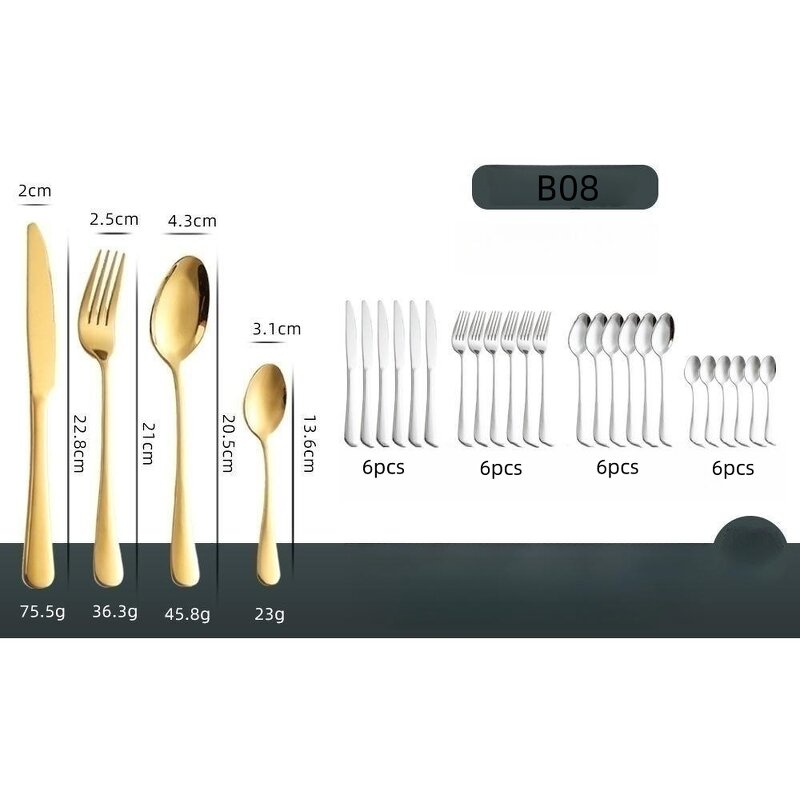 Cutlery Set Factory - OEM Egg Shape Knife and Fork Spoon Stainless Steel