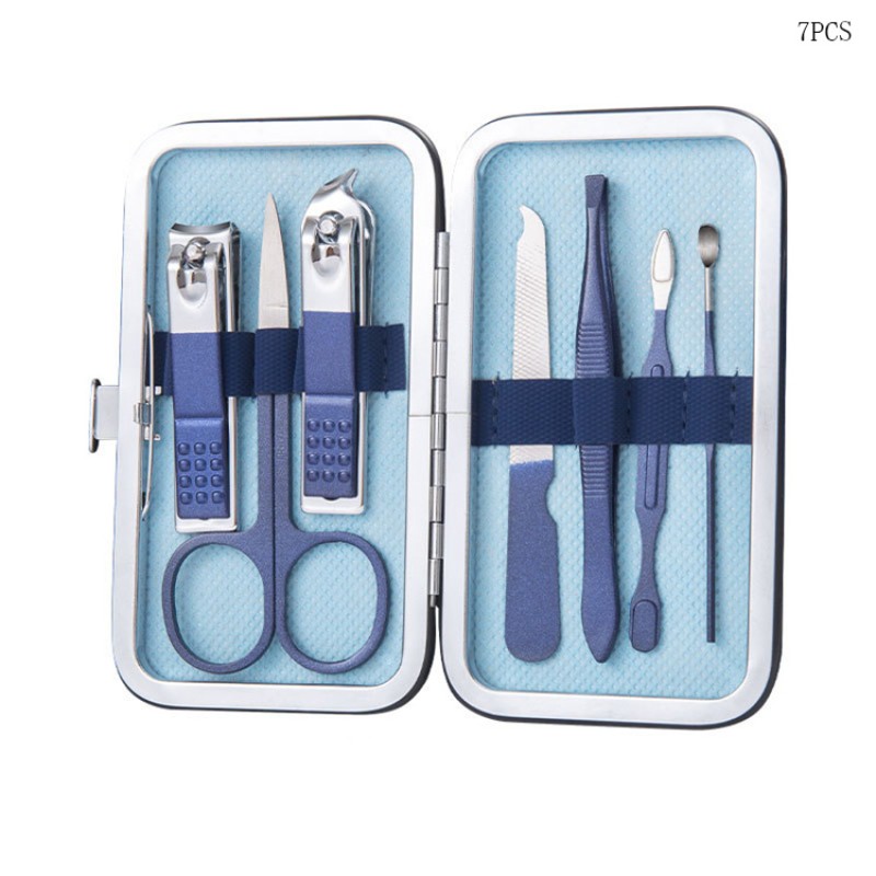Nail Clippers Kit Factory - OEM 7-18 PCS Blue Manicure Pedicure Set