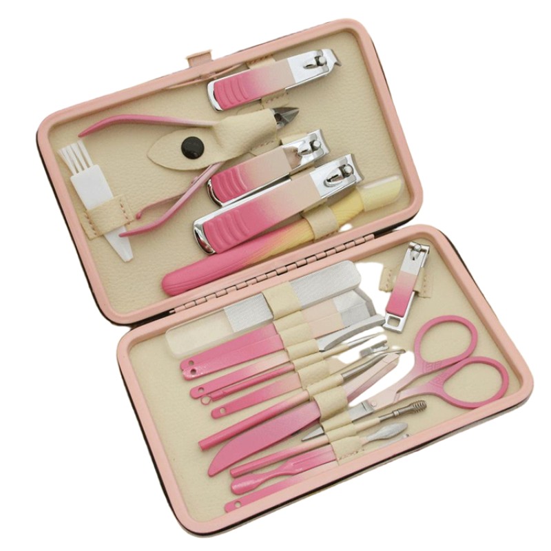 Nail Clipper Kit Supplier - Bulk Wholesale Pink Gradient Cuticle
