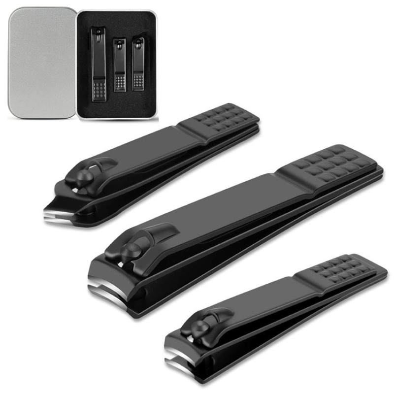 Nail Clipper Set Factory - Bulk 3 Packs Multicolor Premium Cutters