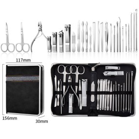 Nail Art Set Manufacturer - Bulk 26Pcs/Set Stainless Steel Tool Case