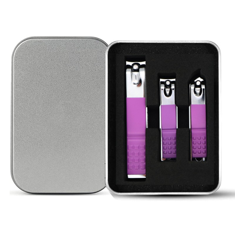 Nail Clipper Set Factory - Bulk 3 Packs Multicolor Premium Cutters