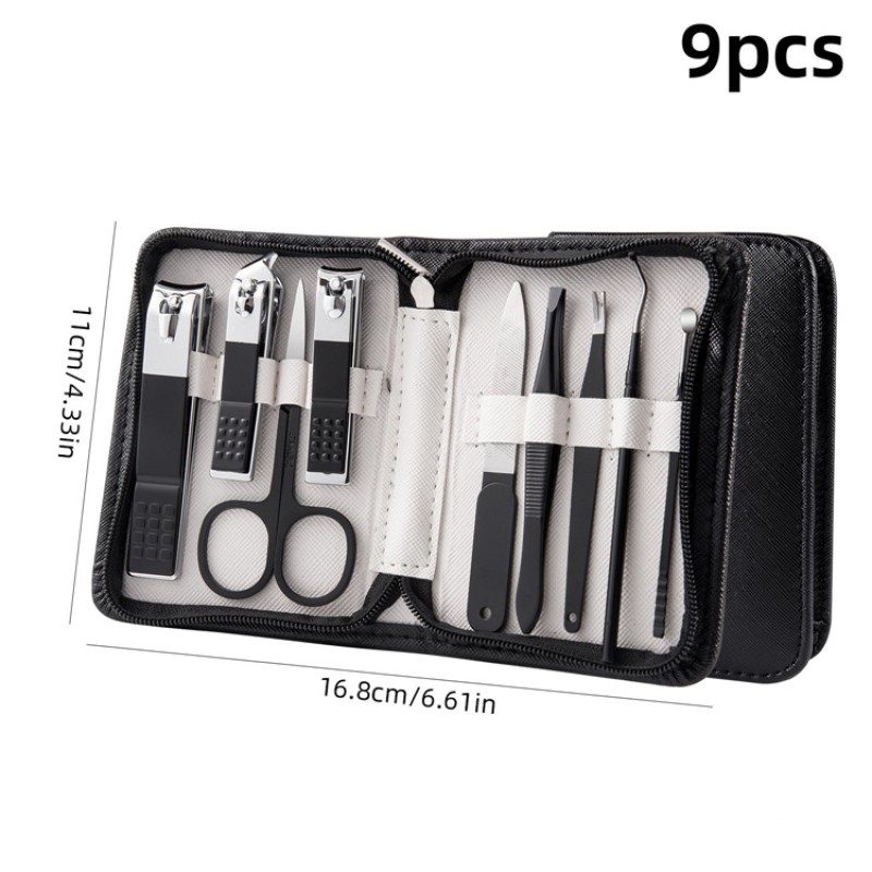 Manicure Set Supplier - OEM 18 PCS Black Personal Care Pedicure