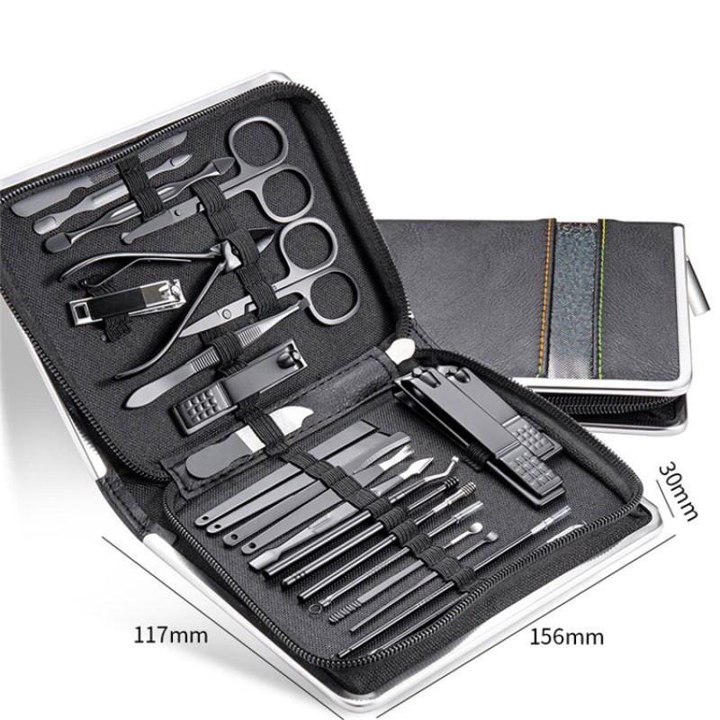 Nail Art Set Manufacturer - Bulk 26Pcs/Set Stainless Steel Tool Case