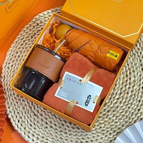 Promotional Gift Sets Manufacturer - Wholesale Advertising Towel Glass Cup Umbrella Customized