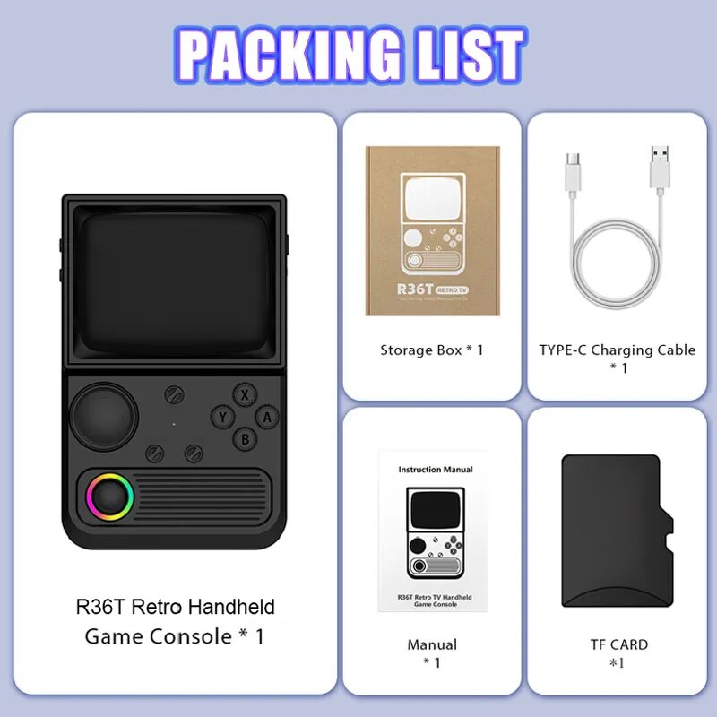 Retro Handheld Console Factory - OEM/ODM 2025 New R36t 3.5 Inch IPS RGB Rocker RK3566