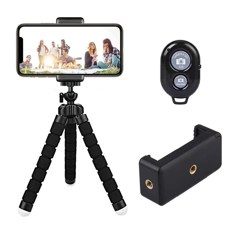 Octopus Phone Tripod Factory - OEM/ODM Portable Mini Flexible Sponge with Clip Bracket