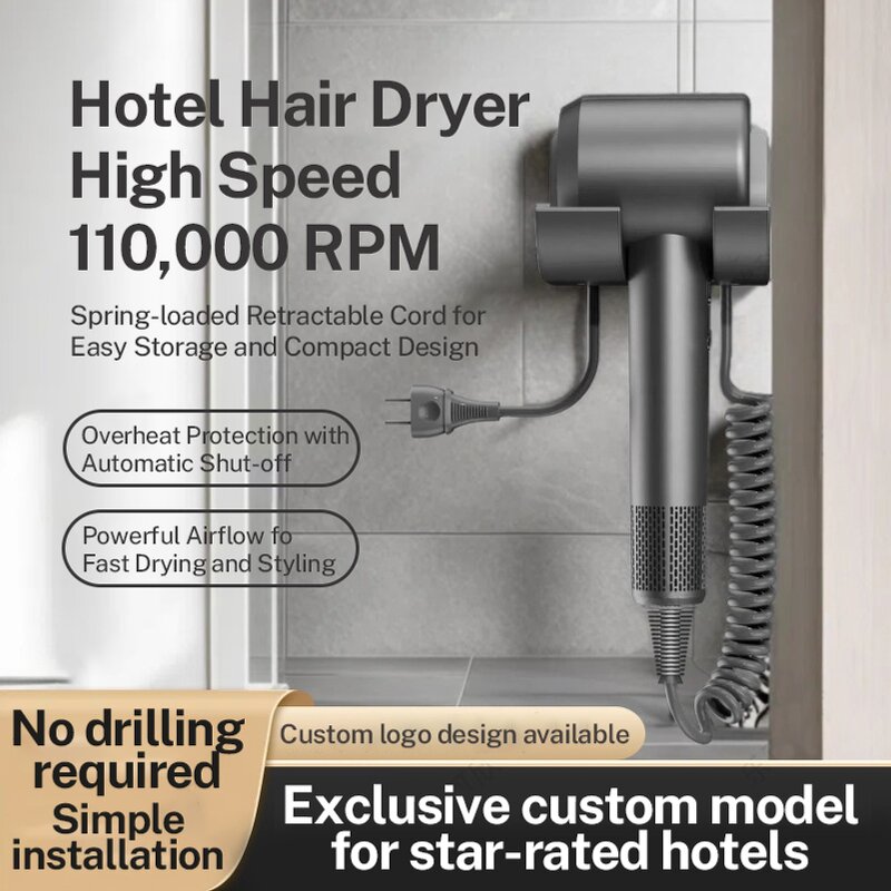 High Speed Hair Dryer Factory - OEM/ODM Hotel 2000w Ionic Wall Mount Salon for Bathroom
