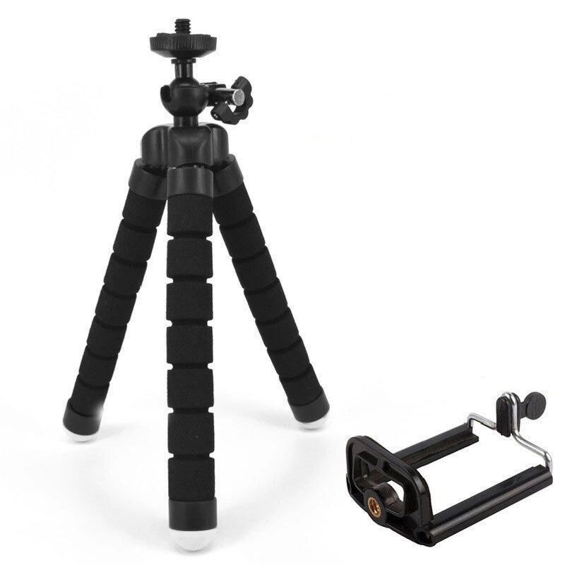 Octopus Phone Tripod Factory - OEM/ODM Portable Mini Flexible Sponge with Clip Bracket