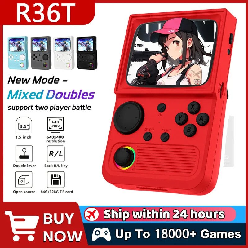 Handheld Video Game Console Manufacturer - OEM/ODM New Arrival R36T 3.5 IPS RGB Wifi