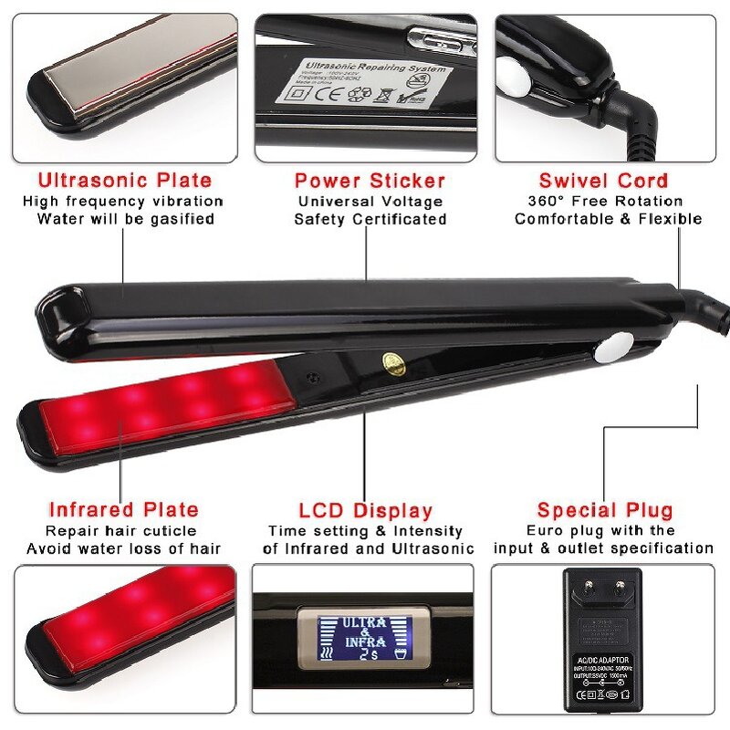 Hair Straightener Factory - OEM/ODM Hair Dryer Great Effect Care Ultrasonic Infrared Flat