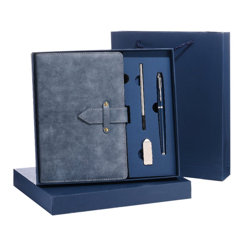 Business Gift Sets Factory - OEM/ODM Promotional Luxury A5 Notebook with Usb Flash Drive