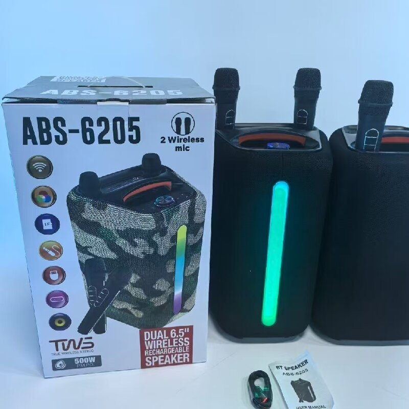 Portable Outdoor Speaker Manufacturer - OEM/ODM Camping Essentials 6.5inch Music 2 Microphone