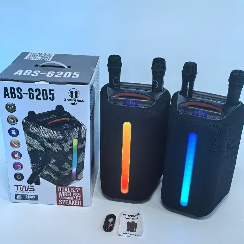 Portable Outdoor Speaker Manufacturer - OEM/ODM Camping Essentials 6.5inch Music 2 Microphone