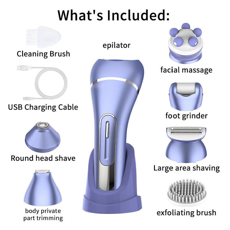Laser Hair Removal Supplier - OEM/ODM New Lady Shaver Grooming Kit Painless Ipx7 Waterproof