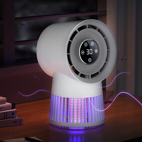 Desk Fan Manufacturer - OEM/ODM Adjustable Dorm Room Air Cooling Rechargeable Mosquito Killer