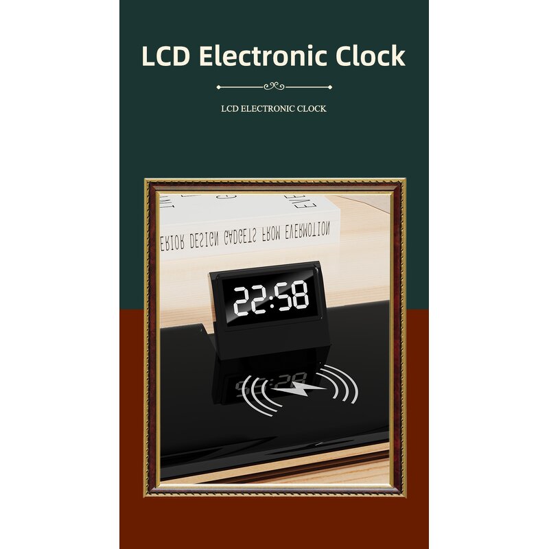 Wireless Charging Desk Lamp Factory - OEM 4 in 1 Multifunction 15W BT Speaker Clock