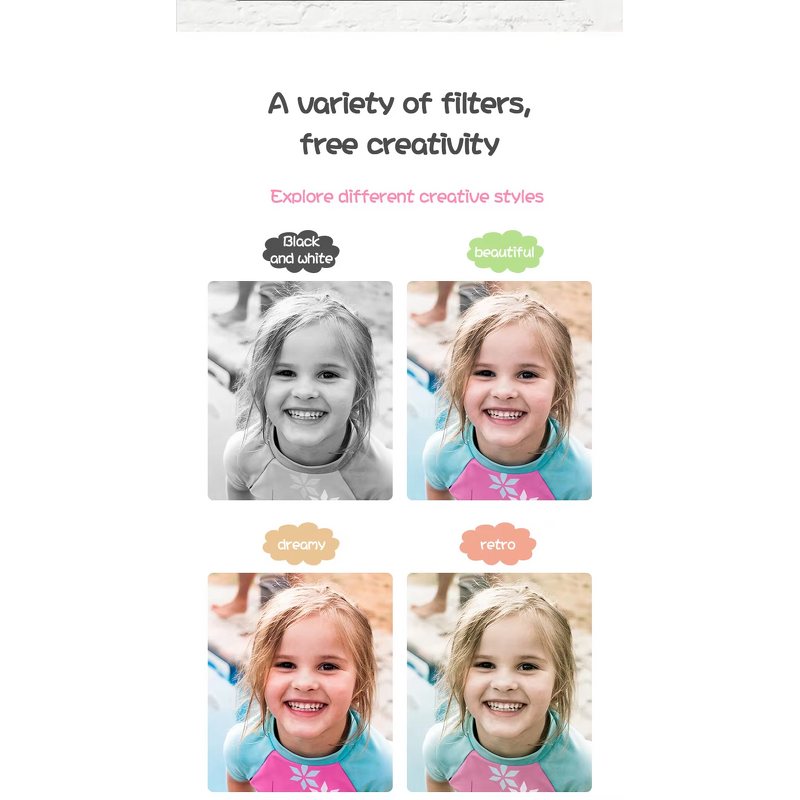 Kids Camera Factory - OEM X7S Mini 1080P Mr Black Cartoon Selfie Digital Camera