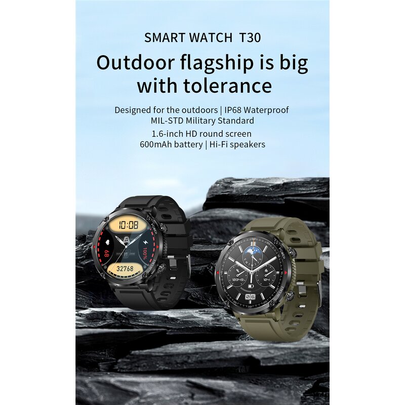 Smart Watch Factory - OEM 1.6 Inch LP68 Waterproof Hi-Fi Speakers 600mAh Battery