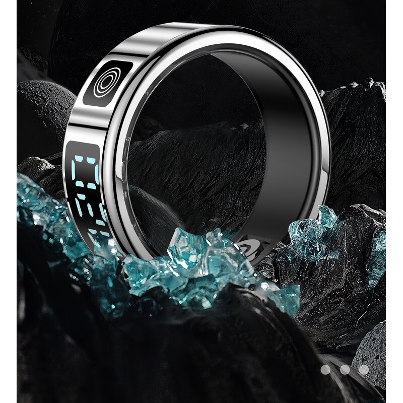 Health Smart Ring Factory - OEM 2025 SR08 Multiple Sports Modes Heart Rate with Display