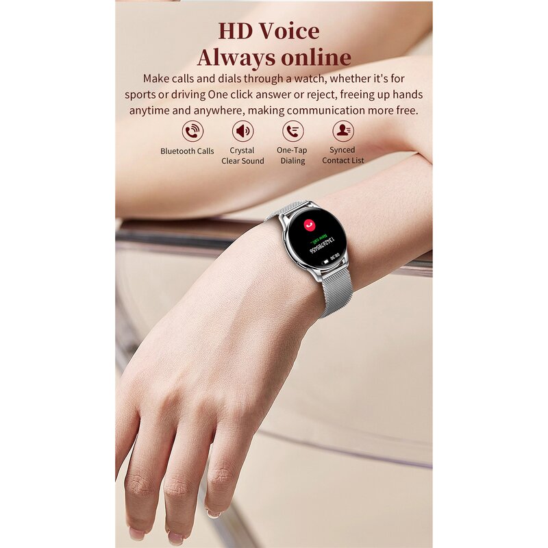 Smart Watch for Women Factory - OEM 1.32inch Amoled Screen BT Call Heart Rate