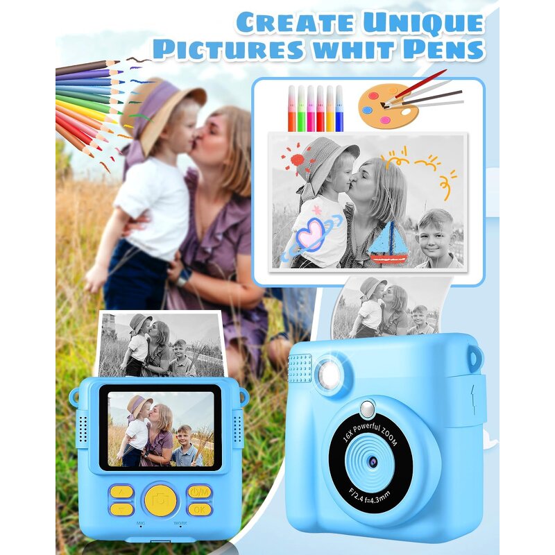 Kids Toy Camera Factory - OEM Instant Digital Kid Camera Mini Thermal Printer Photo